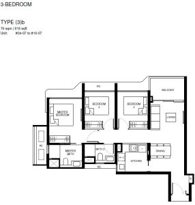 tengah-garden-residences-floor-plan-3-bedroom-type-3b-singapore